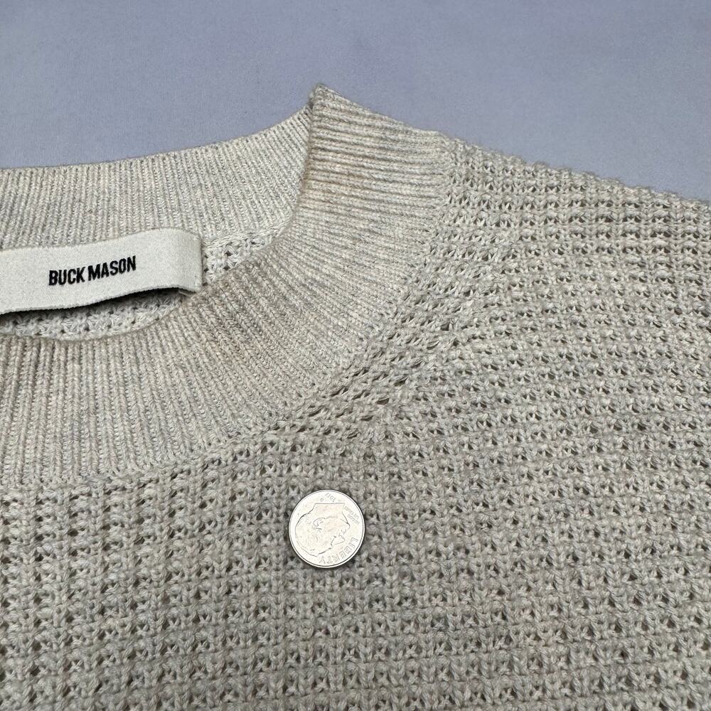 Buck Mason Seafarer Cotton Shrunken Crew Sweater Women's Medium READ Luxury - Picture 12 of 13
